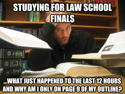 law school exam meme